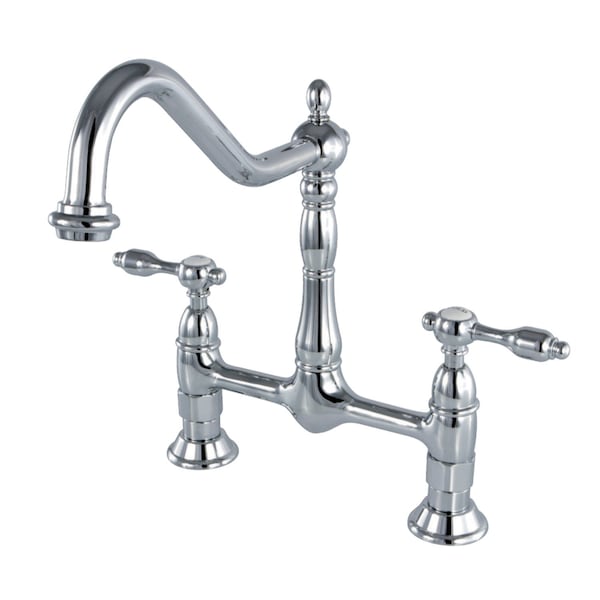 KS1171TAL Tudor Bridge Kitchen Faucet, Polished Chrome